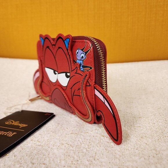 Loungefly Disney Mulan 25th Anniversary Mushu Glitter Zip Around Wallet NEW - Picture 7 of 13